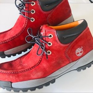 Timberlands Red & Gray
